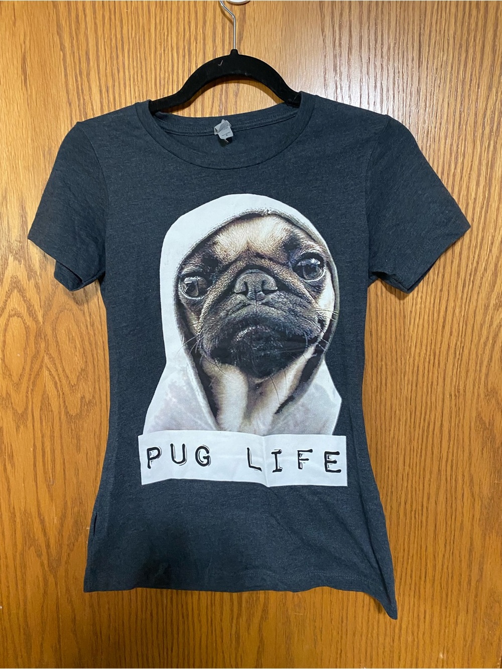 Pug Life Graphic Dog T-Shirt - Charcoal
